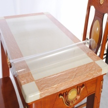 天工坊 PVC软玻璃桌布 透明防水餐桌台布 塑料桌垫 免洗水晶板 防油茶几垫 透明1.5 60*120cm